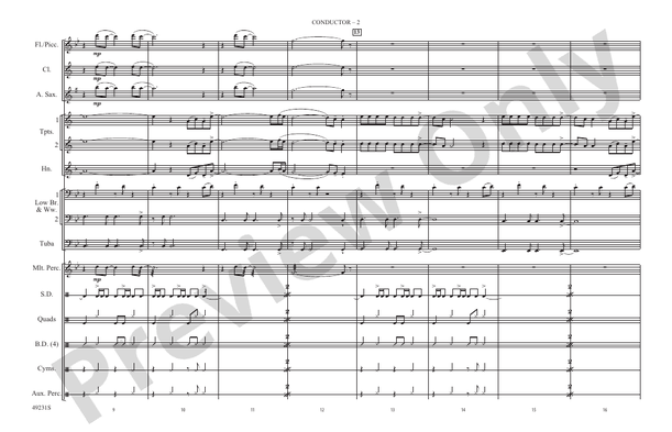 Physical – Marching Band Conductor Score & Parts (Digital Download)