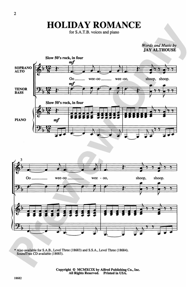Holiday Romance – SATB Choral Octavo (Digital Download)