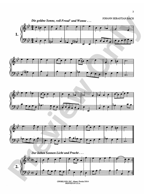 Bach - Sixty-nine Chorales with figured bass (Ed. Hans Bischoff) - Piano Solo (Digital Download)