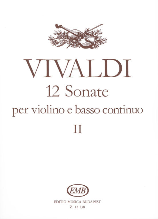 Vivaldi - 12 Sonatas Volume 2 - Violin/Basso Continuo edited by Nagy/Pallagi EMB Z12238