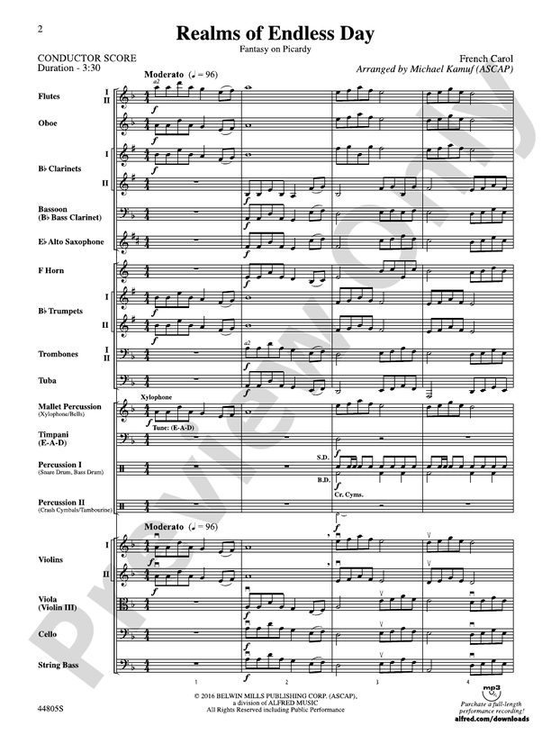 Realms of Endless Day – Full Orchestra Conductor Score & Parts (Digital Download)