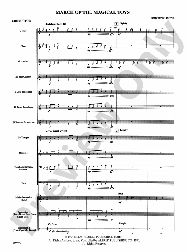 March of the Magical Toys - Concert Band Conductor Score & Parts (Digital Download)