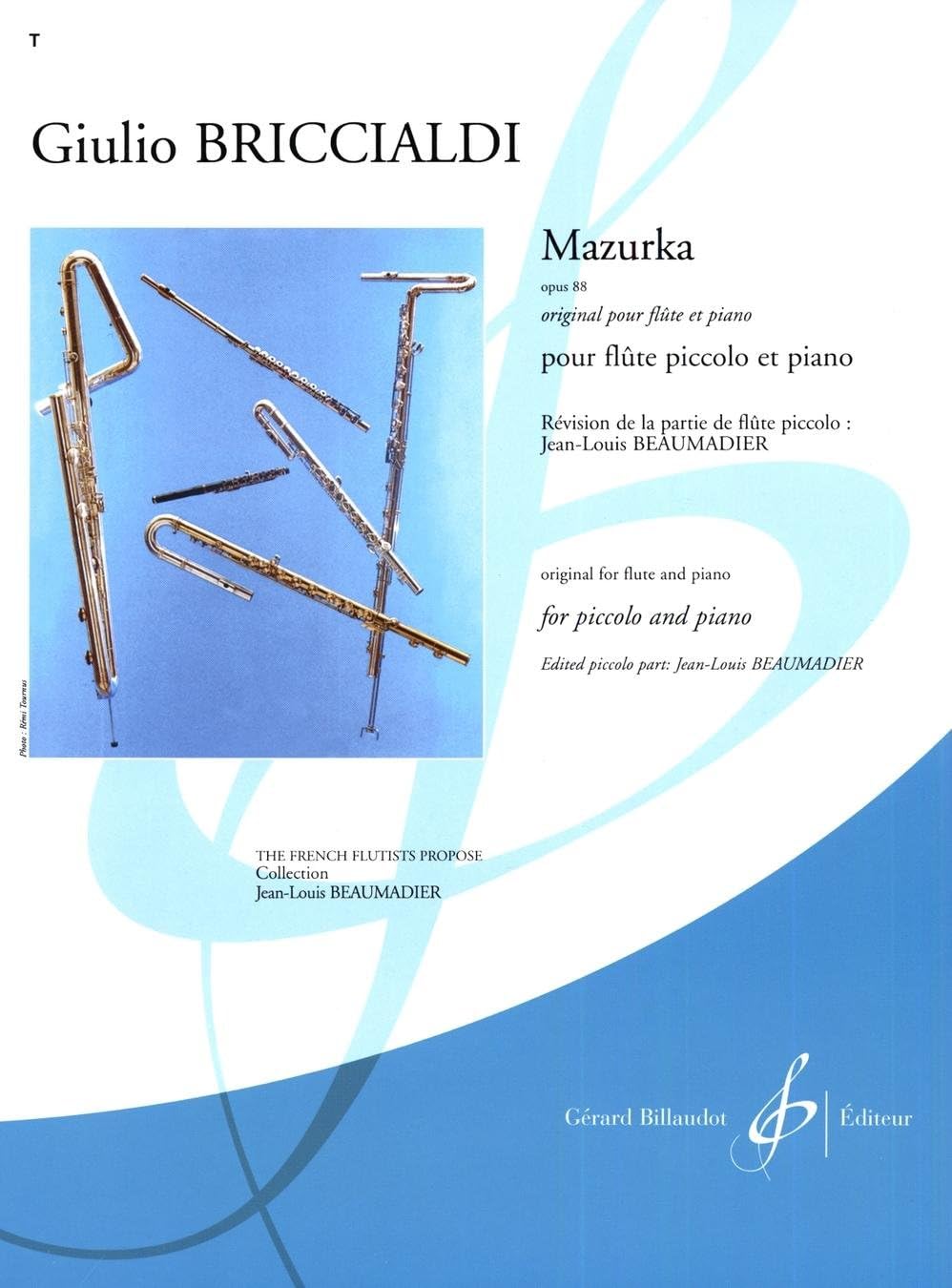 Mazurka Op. 88 arranged by Beaumadier for Piccolo/Piano – Briccialdi – Billaudot