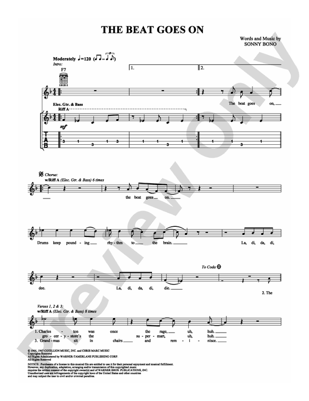 The Beat Goes On - Guitar TAB (Digital Download)
