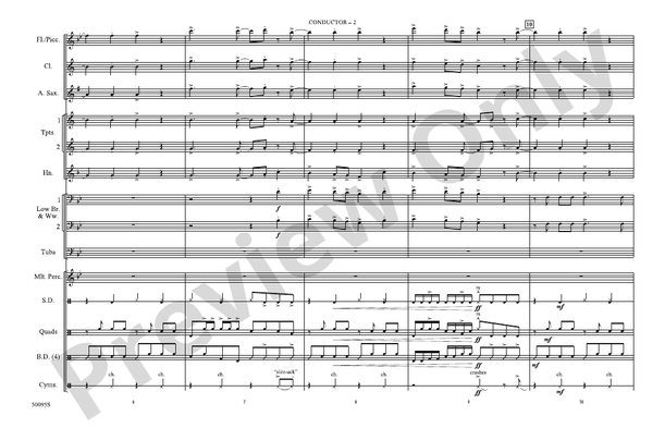 2 Be Loved – Marching Band Conductor Score & Parts (Digital Download)