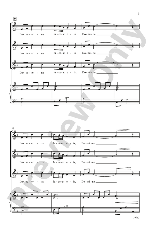 Lux Aeterna – SSA Choral Octavo (Digital Download)