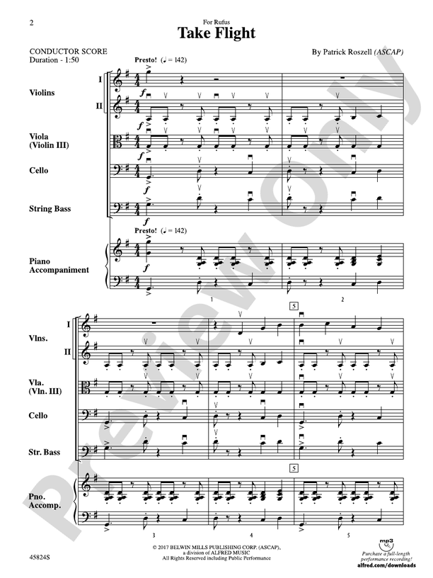 Take Flight - String Orchestra Conductor Score & Parts (Digital Download)