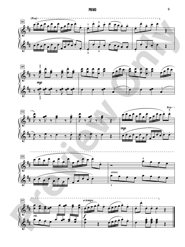 Celebrated Piano Duets, Book 5: Five Diverse Duets for Intermediate to Late Intermediate Pianists - 1 Piano, 4 Hands (Digital Download)