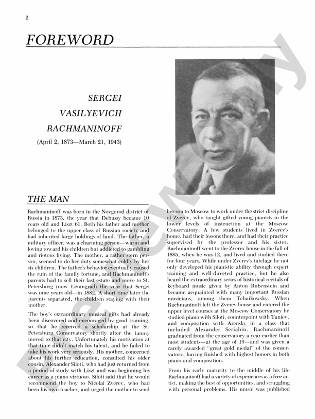 Rachmaninoff - Fantasy Pieces, Opus 3 - Piano (Digital Download)