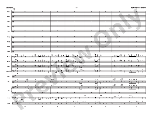 It's Not Polite to Point - Jazz Ensemble Conductor Score & Parts(Digital Download)