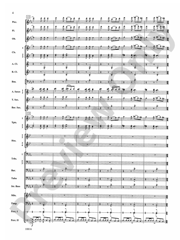 Canarios Fantasia - Concert Band Conductor Score & Parts (Digital Download)