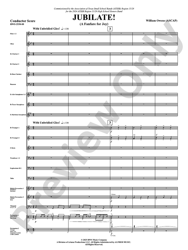 Jubilate! (A Fanfare for Joy) - Concert Band Conductor Score & Parts(Digital Download)
