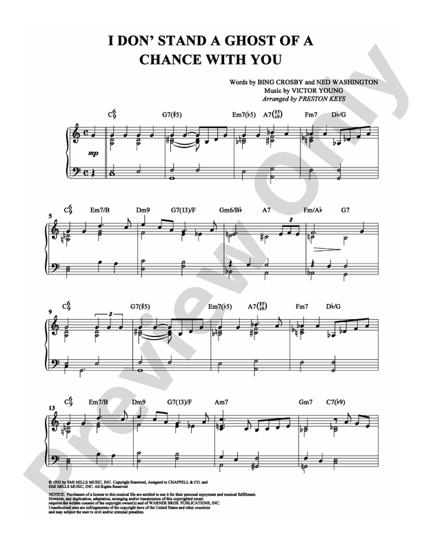 I Don't Stand a Ghost of a Chance With You - Piano (Digital Download)