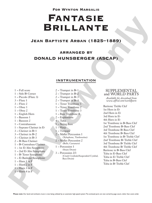 Fantasie Brillante - Concert Band Conductor Score & Parts (Digital Download)