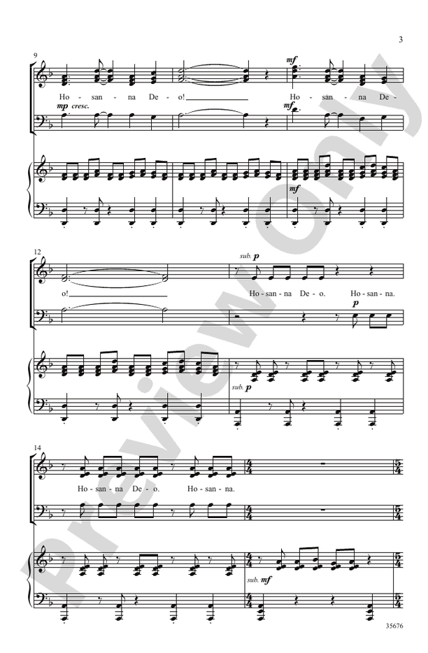 Hosanna Deo! – SSAB Choral Octavo (Digital Download)