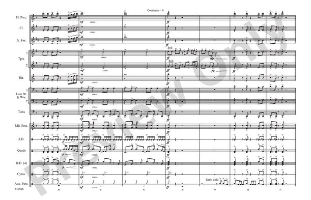 Cuban Coffee – Marching Band Conductor Score & Parts (Digital Download)