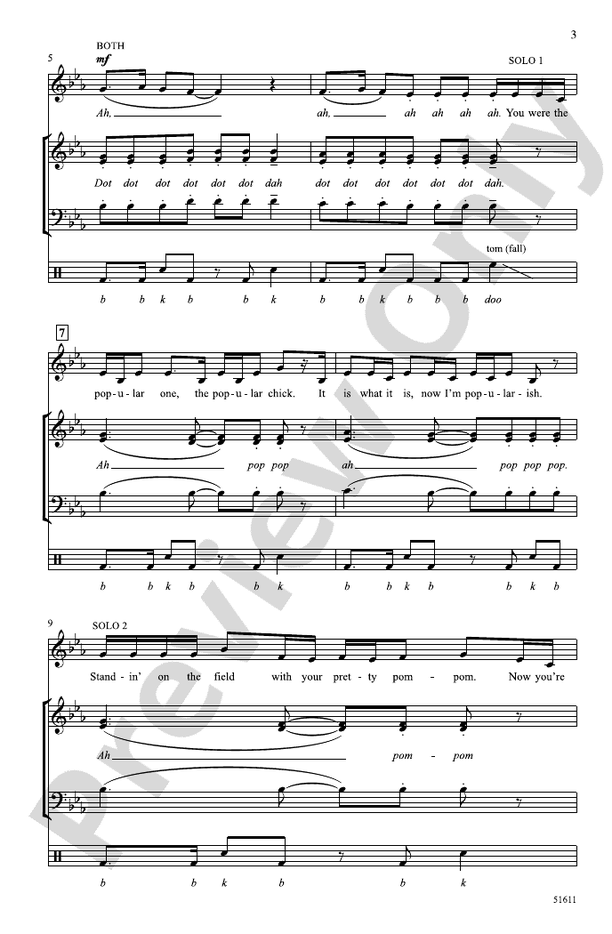 Popular Song - 3 Part Mixed Choral Octavo (Digital Download)