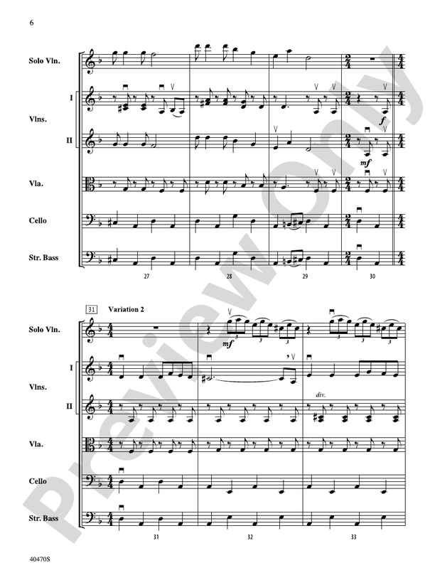 Hungarian Variations – String Orchestra Conductor Score & Parts (Digital Download)