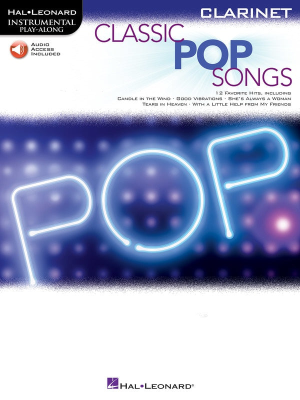 Classic Pop Songs For Clarinet Book/Audio Access Online - Clarinet - Hal Leonard