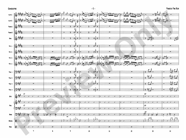 There's the Rub (Grade 5.5) - Jazz Ensemble Conductor Score & Parts (Digital Download)