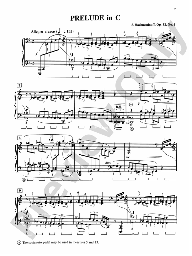 Rachmaninoff - 13 Preludes, Opus 32 - Piano (Digital Download)