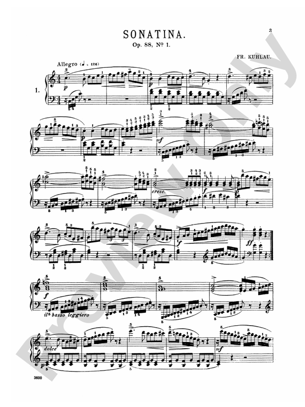 Kuhlau - Sonatinas (Volume II) - Piano Solo (Digital Download)