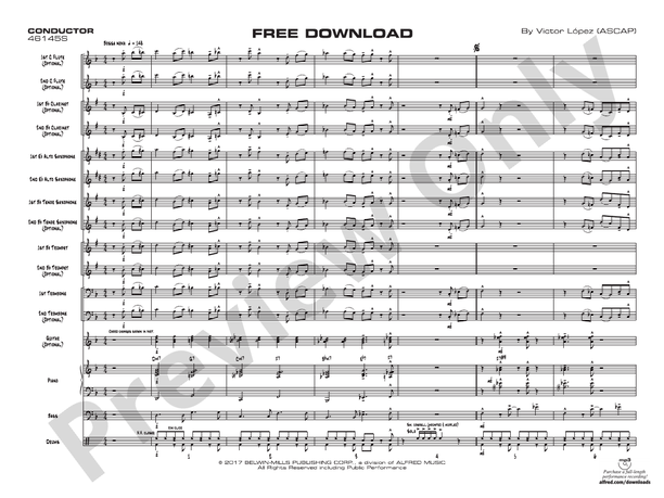 Free Download – Jazz Ensemble Conductor Score & Parts (Digital Download)