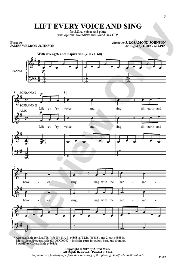 Lift Every Voice and Sing – SSA Choral Octavo (Digital Download)