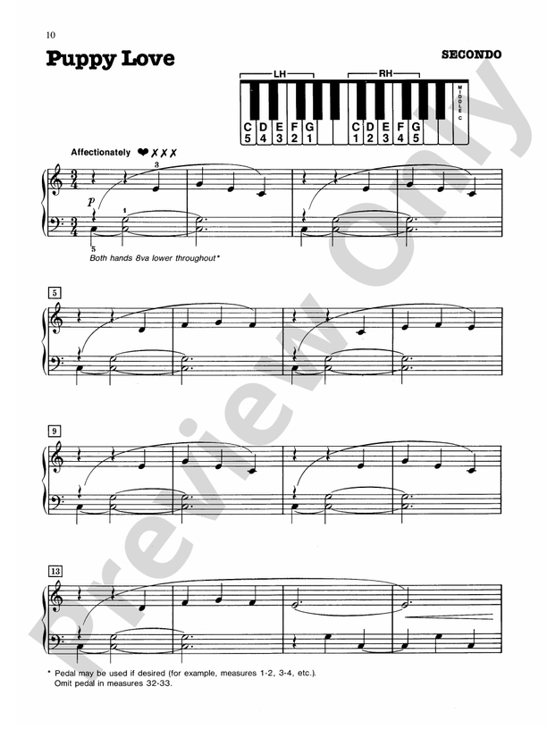 Puppy Love - 1 Piano, 4 Hands (Digital Download)