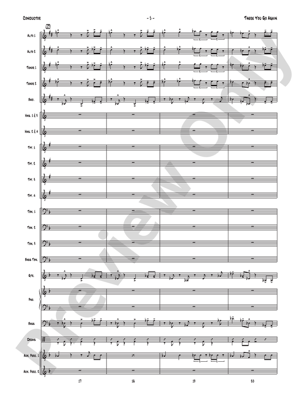 There You Go Again - Jazz Ensemble Conductor Score & Parts(Digital Download)