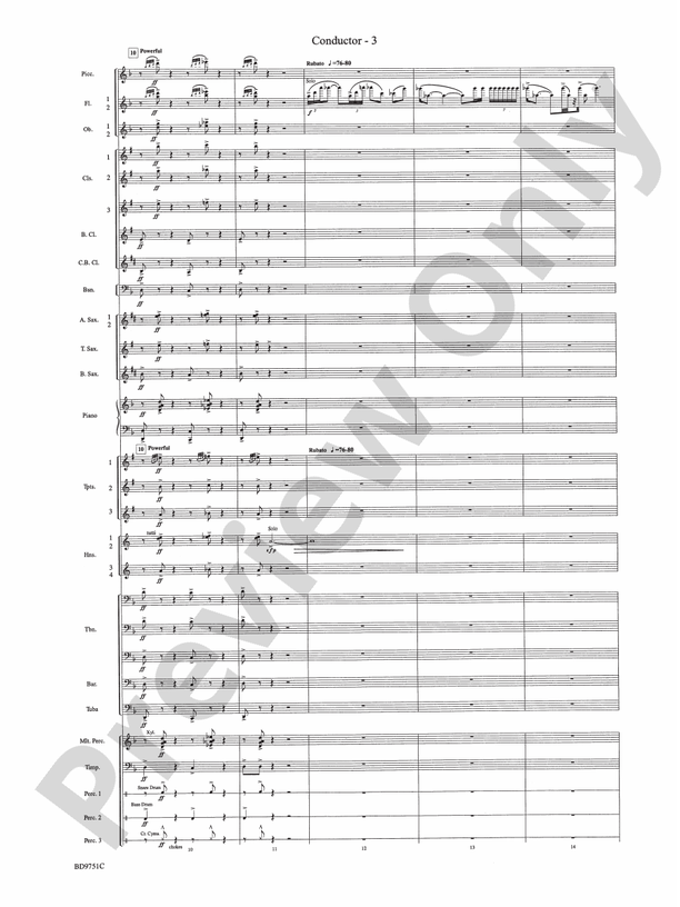 Purgatorio (from The Divine Comedy) - Concert Band Conductor Score & Parts (Digital Download)