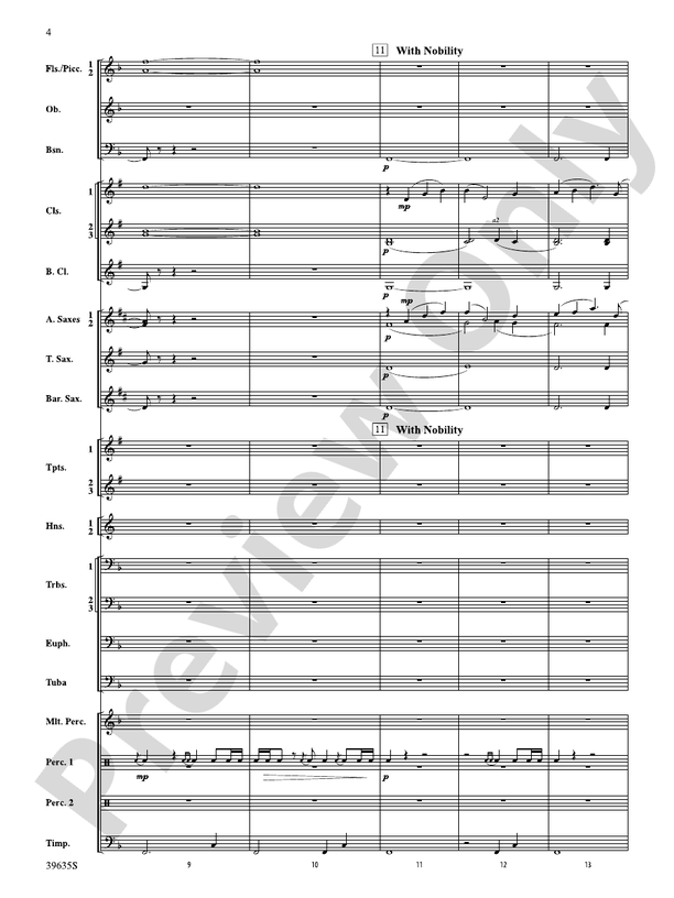 Commemoration Overture - Concert Band Conductor Score & Parts (Digital Download)