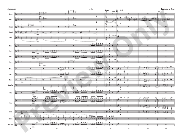 Rhapsody in Blue (Grade 6) - Jazz Ensemble Conductor Score & Parts(Digital Download)