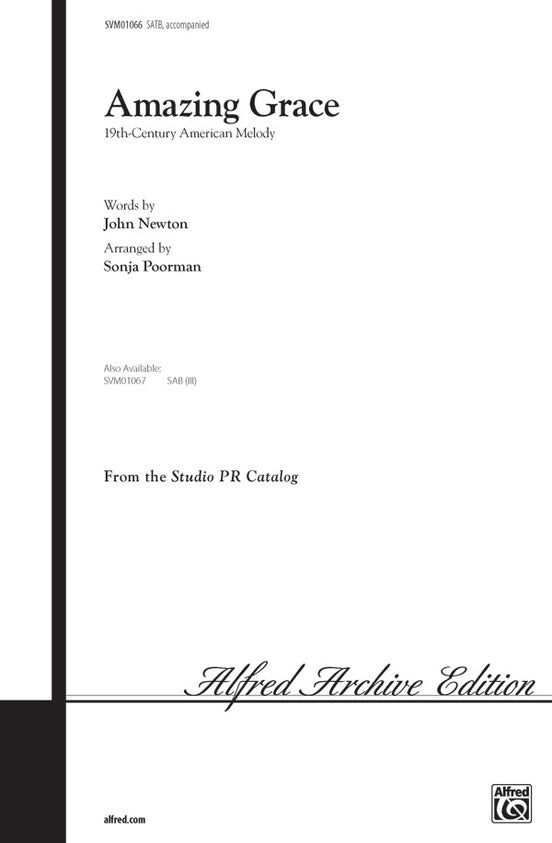 Amazing Grace - Arr. Sonja Poorman - SATB Choral Octavo (Digital Download)