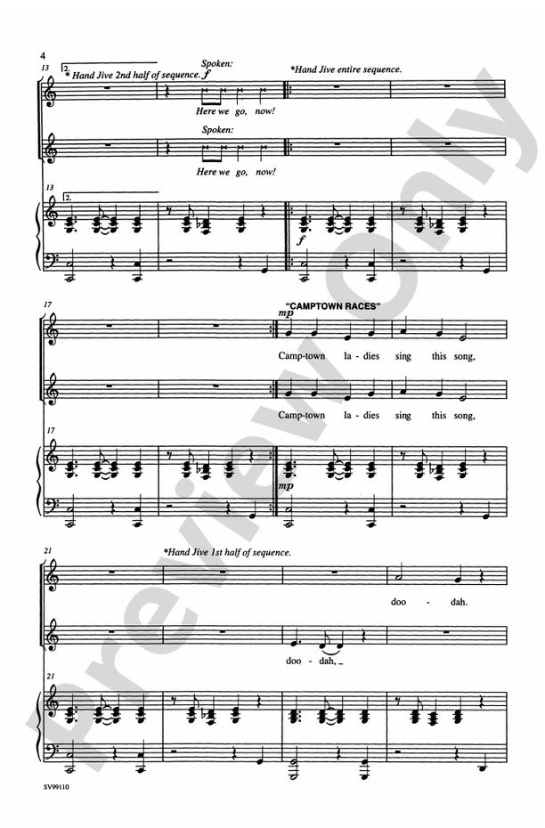 A Folk Song Hand Jive - 2-Part (with Choreography) Choral Octavo (Digital Download)