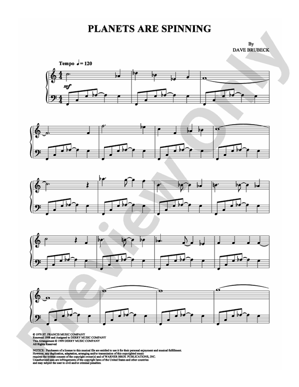 Planets Are Spinning - Piano (Digital Download)