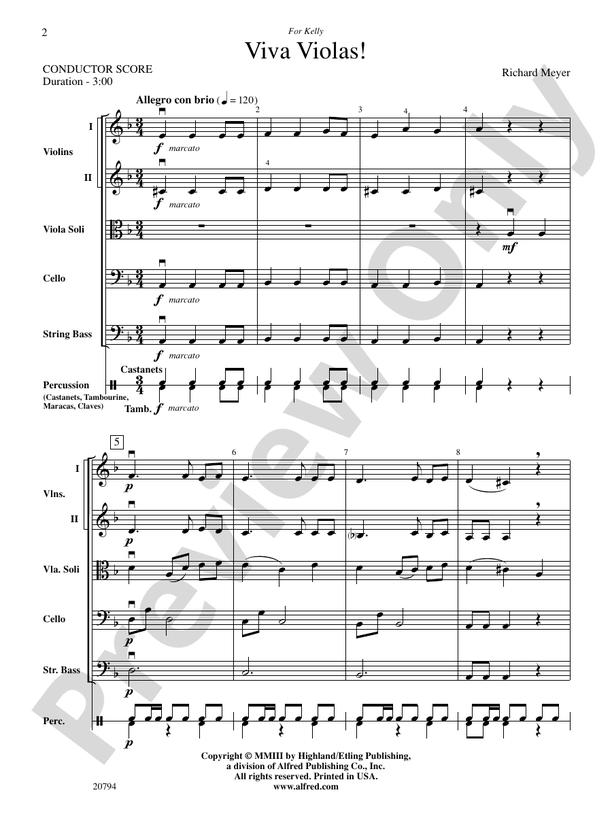 Viva Violas! – String Orchestra Conductor Score & Parts (Digital Download)
