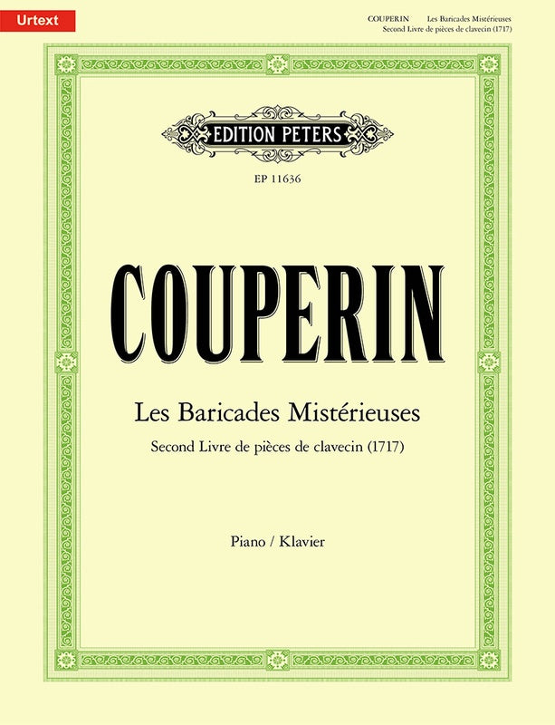 Couperin - Les Baricades Misterieuses - Piano Solo Peters EP11636