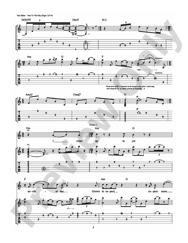 Year to the Day - Guitar TAB (Digital Download)