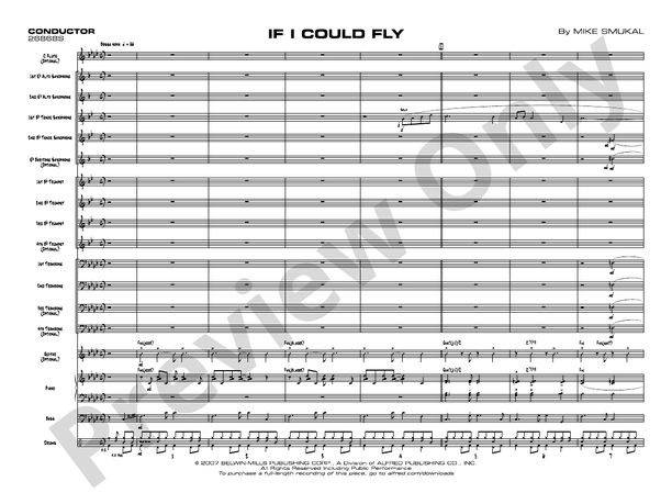 If I Could Fly - Jazz Ensemble Conductor Score & Parts (Digital Download)