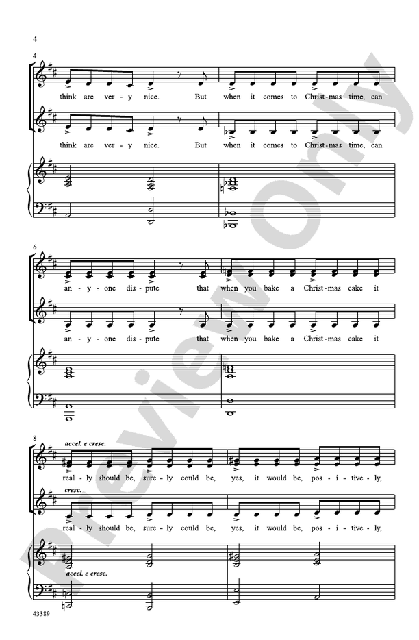 Fruitcake – SSAA Choral Octavo (Digital Download)