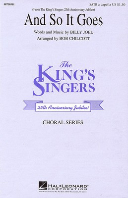 And So It Goes - Billy Joel - SATB divisi Bob Chilcott Hal Leonard Octavo