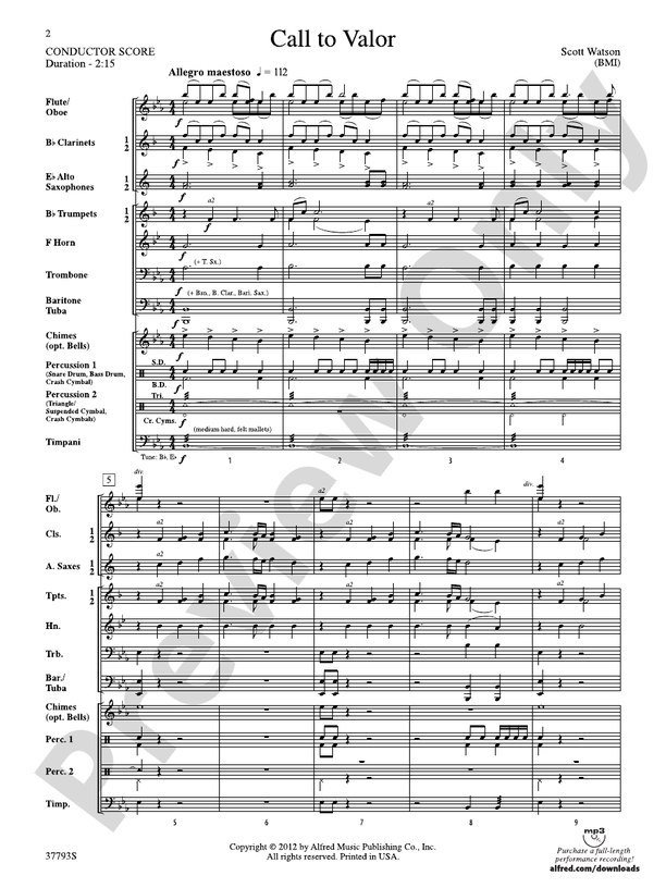 Call to Valor - Concert Band Conductor Score & Parts (Digital Download)