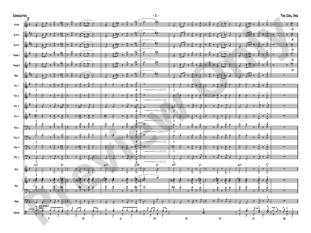 The Cool One – Jazz Ensemble Conductor Score & Parts (Digital Download)