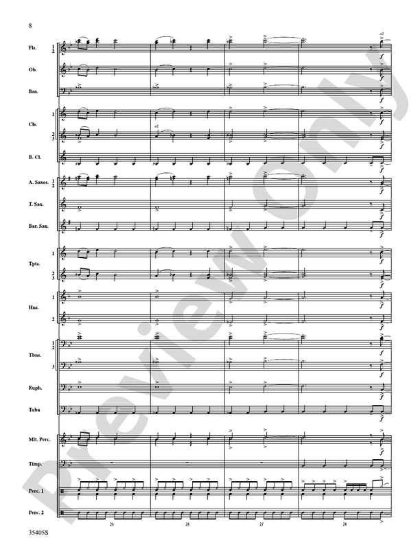 Prime Time Tuesday - Concert Band Conductor Score & Parts (Digital Download)