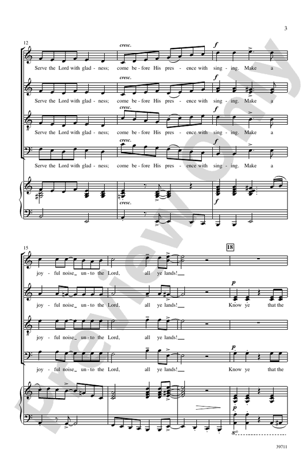 Make a Joyful Noise Unto the Lord – SATB Choral Octavo (Digital Download)