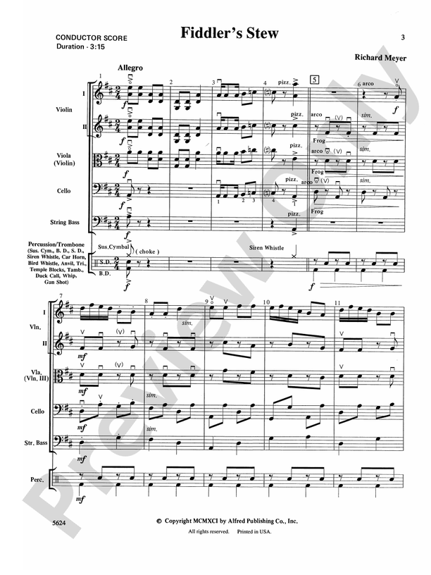 Fiddler's Stew – String Orchestra Conductor Score & Parts (Digital Download)