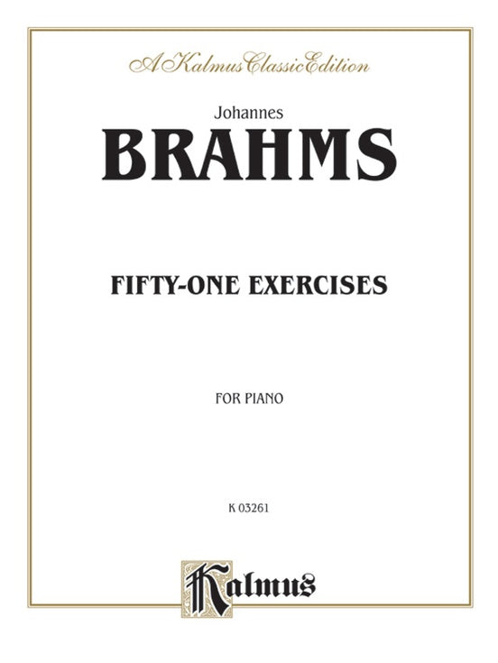 Brahms - Fifty-one Etudes - Piano Solo (Digital Download)