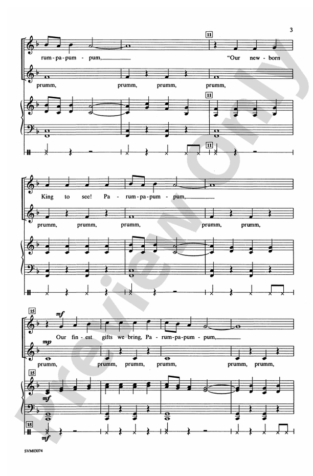 Carol of the Drum – 2-Part Choral Octavo (Digital Download)