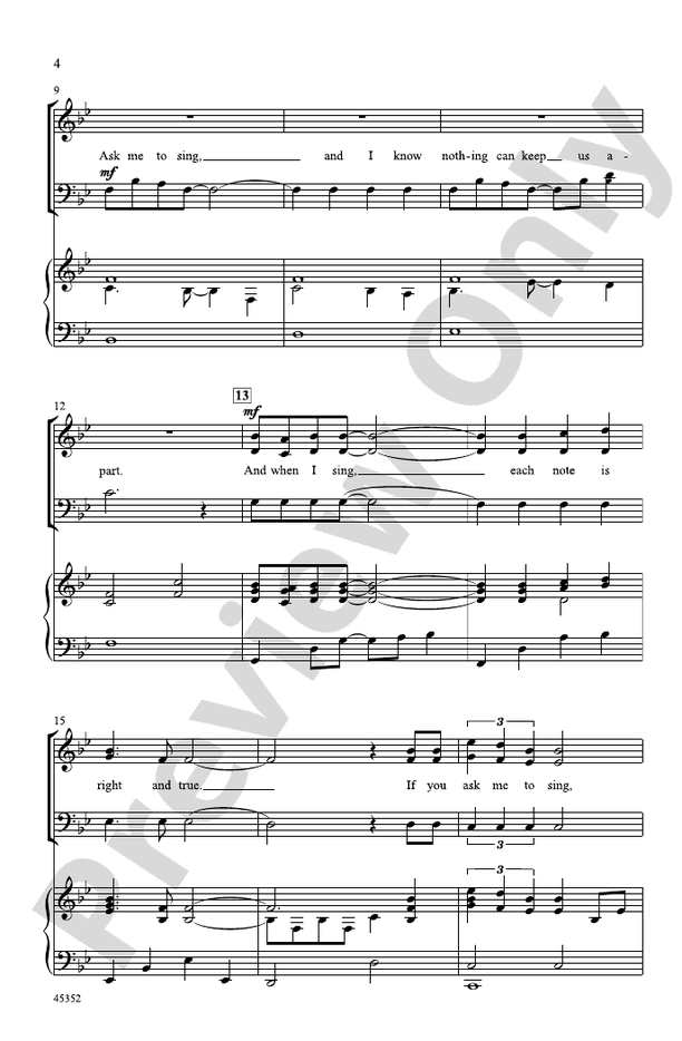Ask Me to Sing – SAB Choral Octavo (Digital Download)